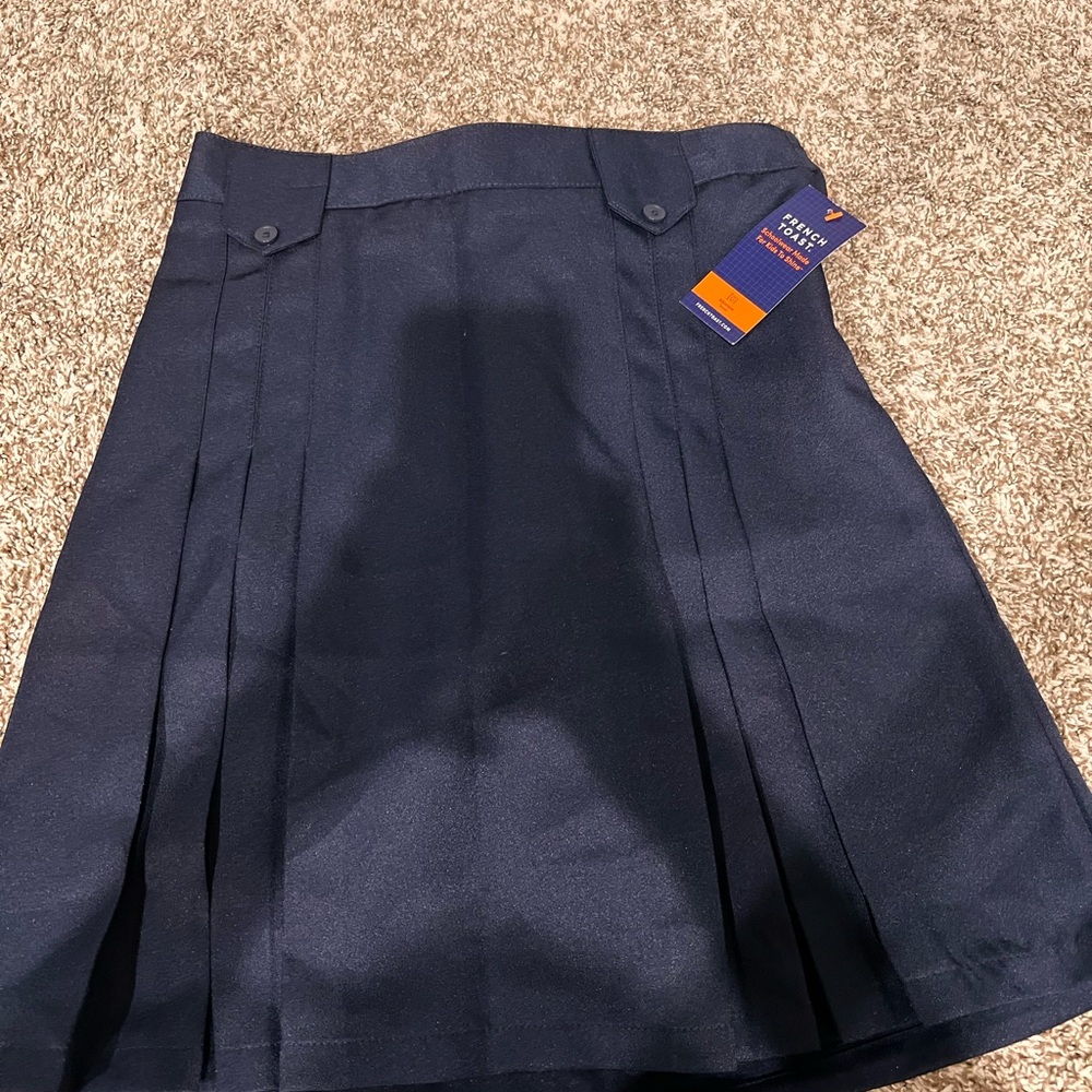 French Toast Blue A-Line Knee-Length Dress